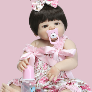 Bambola Toddler In Silicone &Quot;Rosa&Quot; Piccola Scolaretta