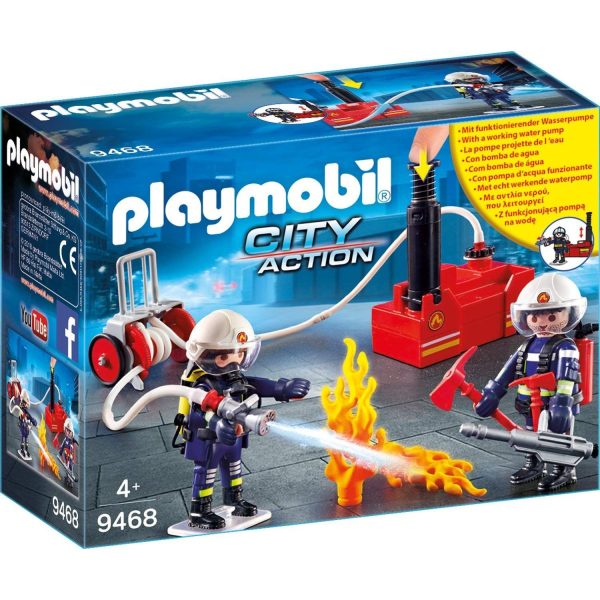 Playmobil City Action Squadra Dei Vigili Del Fuoco Con Pompa D'Acqua 9468